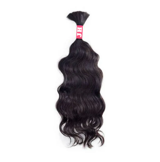 Raw Indian Wavy Bulk Hair For Braiding