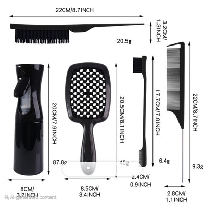 5Pc Hair Brush Set